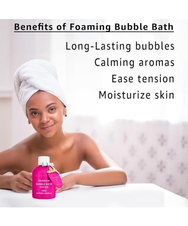 Luxury Magnesium Bubble Bath - Rose Jasmine Vanilla | Long-Lasting Epsom Salt Relaxation & Stress Relief | Spa Gift for Women | Ideal for Birthdays & Christmas - Buy Online on GoSupps.com