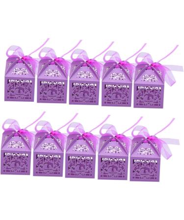 Mobestech 90 Pcs Decor Gift Boxes for Presents Storage Box Candy Box Cake Cup Purple Hollow T02 1 count (Pack of 1) Purplex3pcs - Buy Online on GoSupps.com