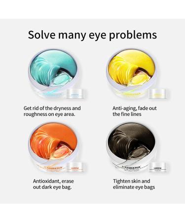 60 PC Yellow Eye Pads - Anti-Aging Hydrogel Eye Masks with Hyaluron & Collagen for Dark Circles Puffiness & Wrinkle Reduction | Shop Internationally - Buy Online on GoSupps.com