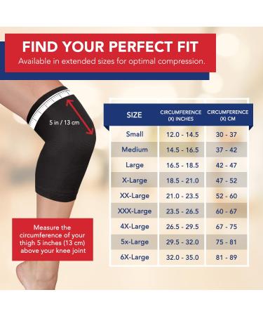 Dr. Arthritis Premium Knee Brace - Black 4XL | Doctor Developed Knee Support Sleeve - Buy Online on GoSupps.com