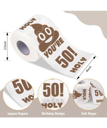 Qpout You're 50 Printed Toilet Paper Gag Gift Best Friend Birthday Gifts Novelty Toilet Paper Roll Gag Gifts Happy 50th Birthday Funny Toilet Paper for Best Prank Surprise Bathroom Decor Gifts - Buy Online on GoSupps.com