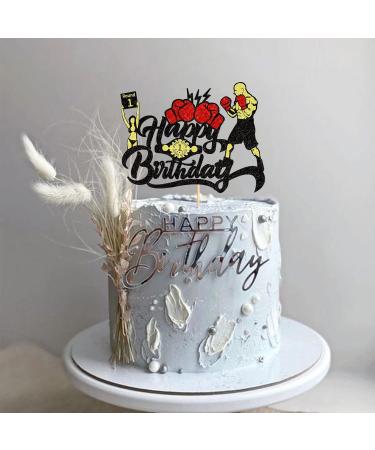 Happy Birthday Cake Topper - Thieme Boxing Decor for Kids & Adults | Colorful Party Supplies - Buy Online on GoSupps.com
