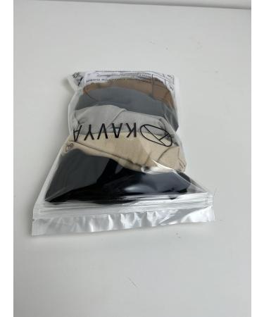 Kavya 6 Pcs Headbands for Women - Soft Boho Fashion Hair Bands in Grey - Elastic Yoga Hair Accessories - Buy Online on GoSupps.com