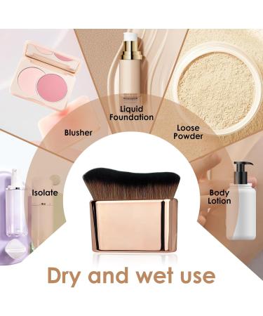 Foundation Makeup Brush Perfect for Liquid Cream Powder Blending Stippling Bronzer Contour Brush with High-Density Synthetic Bristles Electroplate Handle Travel Easy to Carry - Buy Online on GoSupps.com