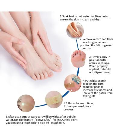 MQUPIN Corn Remover Pads Wart Remover Pads Foot Corn Remover Pads Plantar Wart Removal Corn Callus Remover Penetrates and Removes Common and Plantar Warts with Hole Callus Stops Wart Regrowth (24 PCS) - Buy Online on GoSupps.com