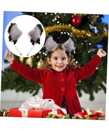 MERRYHAPY Cat Ear Bell Headband Rat Cat Ears Headband Grey Ears Cosplay Headband 1920s Headdress Bell Hairband Costumes Red Cat Ears Tail Grey Headband Dog Hair Jewelry Ear Hair Hoop Fabric - Buy Online on GoSupps.com