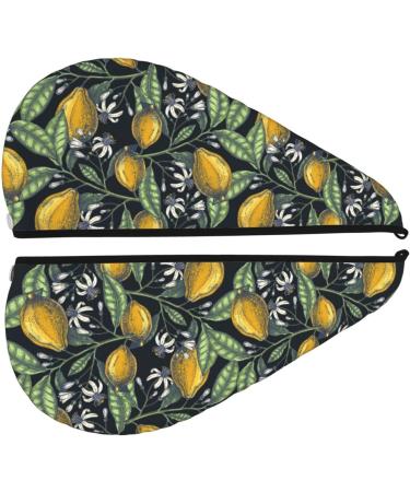 Hair Towel Wrap - Quick Drying Citrus Fruit Towel Turban for Effortless Hair Care - Buy Online on GoSupps.com