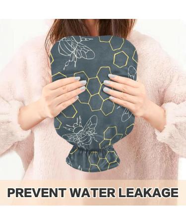 Buy Honeycomb Hot Water Bottle with Cover - 1L BPA Free | Small Hot Water Bag for Pain Relief Bed Hands & Feet - International Shipping - Buy Online on GoSupps.com