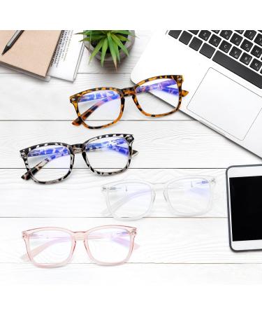 5 Pack Blue Light Blocking Reading Glasses for Women & Men | Fashion Square Computer Readers | Anti UV Nerd Eyeglasses (0.75 Strength - Buy Online on GoSupps.com