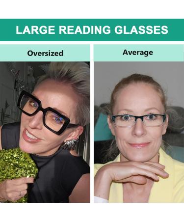Buy Eyekepper Women's Reading Glasses - 6 Pack Oversized Square +2.25 - Screwless Spring Hinges - Stylish & Affordable International Shipping - Buy Online on GoSupps.com