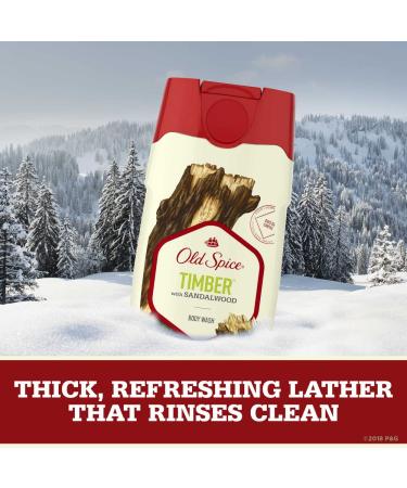Old Spice Timber Body Wash for Men - Sandalwood Scent 25 Fl Oz (4 Pack) - Buy Online on GoSupps.com