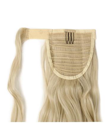 Buy 43 cm Wavy Blonde Pferdeschwanz Clip-In Ponytail Hair Extension | Synthetic Hair Piece for Women - Buy Online on GoSupps.com