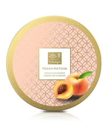 Buy Tea Uniqo Peach Matcha Powder - Perfect for Ice Cream Lattes Shakes & More | 100% Natural Green Tea Flavor in Re-Lockable Can - Buy Online on GoSupps.com