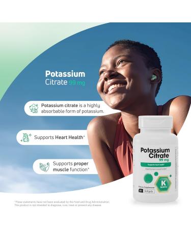 Potassium Citrate Supplement 99 mg Potassium per Softgel for Electrolyte Balance & Muscle Function 60 Softgels - Buy Online on GoSupps.com