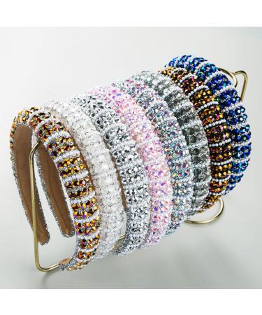 scicent Bridal Hair Accessories for Women Blue Hairbands for Girls Fashion Glitter Sparkly Diamond Head Bands Embellished Pearl Beaded Headbands Wide Non-Slip Hair Hoops - 26511 - Buy Online on GoSupps.com