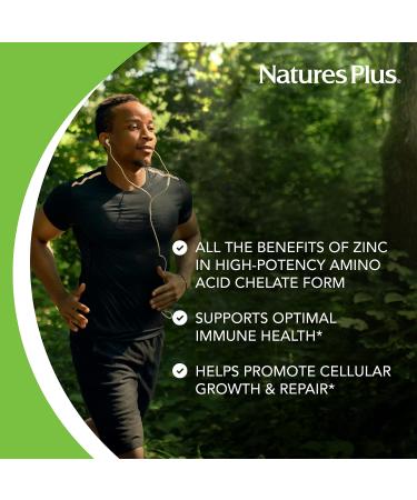 NaturesPlus Zinc Tablets 30mg - 90 Vegetarian Tablets | Immune System Support & Cellular Repair | Digestion, Metabolism & Vision | Gluten-Free - Buy Online on GoSupps.com