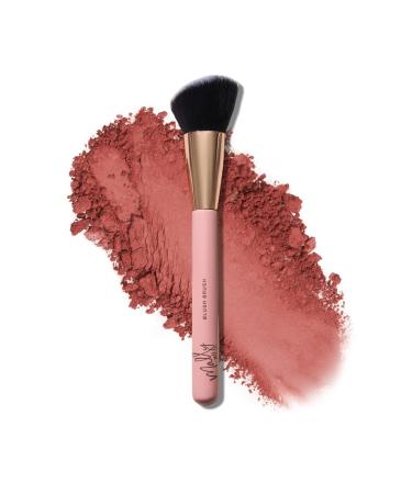 Mally Beauty Angled Blush Brush - Works with Powder + Cream Blush - Soft Bristles Makeup Brush
