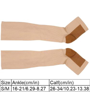 Keenso Compression Stockings for Men & Women | Zippered Midi Socks | Open Toe Firm Support for Varicose Veins - Buy Online on GoSupps.com