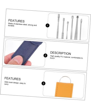 NOLITOY Stainless Steel Ear Picking Tool Set - 3 Practical Ear Picks for Healthy Ear Care & Earwax Removal - Buy Online on GoSupps.com