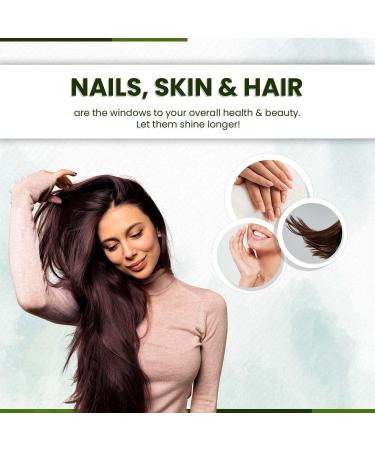 Plant Based Biotin 10000mcg (120 Veg Capsules) Total Body Care 100% Herbal with NO Known Side Effects - by pharmacylife - Buy Online on GoSupps.com