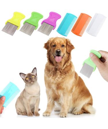 MWOOT 6-Piece Stainless Steel Pet Hair Nit Lice Combs Set for Dandruff Flakes Removal - Buy Online on GoSupps.com