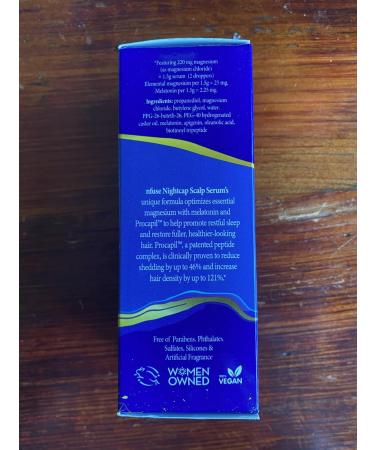 nfuse NightCap Magnesium Scalp Growth Serum | Fuller Thicker Hair with Melatonin & Procapil - Deep Relaxation - Buy Online on GoSupps.com
