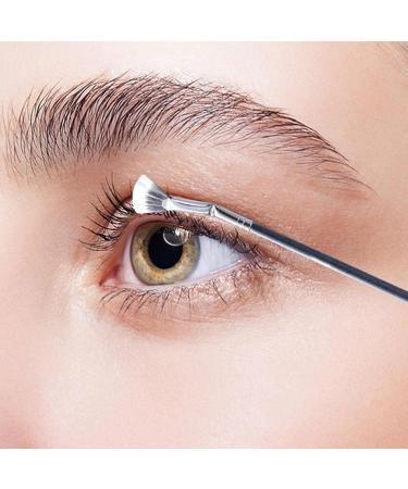 Angled Eyelash Brush 120 Degree Angled Eyelash Definer Fan Brush - Eyeliner Detail Brush Makeup Brush Lash Wand Brush Fan for Natural Lifted Effects and Enhance Lower Lashes R-b - Buy Online on GoSupps.com