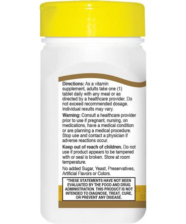 21st Century B-6 100 mg - 110 Tablets | Energy & Metabolism Support - Buy Online on GoSupps.com