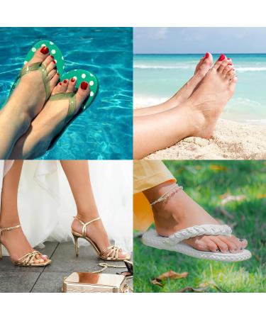 Tomicca 240 Pieces Transparent Artificial Toenails Kit - 12 Sizes Full Cover Acrylic False Toenails for Women - DIY Nail Art Accessories - Buy Online on GoSupps.com