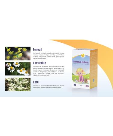 Confort Enfant - Natural Digestive Support with Chamomile Fennel and Caraway | Soothes Gases and Colic | Drops 30 ml - Buy Online on GoSupps.com