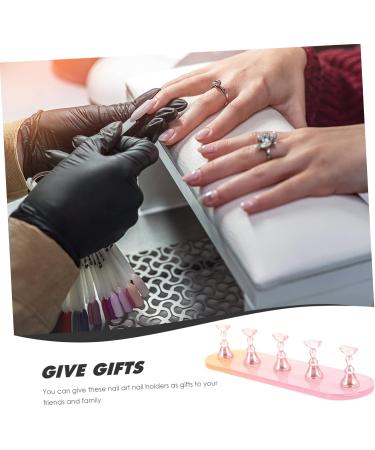 FRCOLOR 2 Sets Nail Practice Holder Nail Decorations for Nail Art Nail Polish Stand Nail Displays Nail False Fingernails Decorative Nail Stand Nail Holder for Nail Polish Cosmetics - Buy Online on GoSupps.com