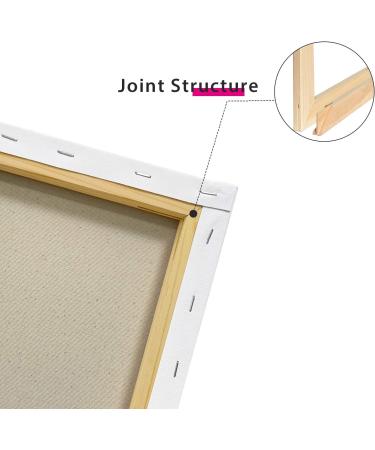 PHOENIX 8x10 Inch Stretched Canvas 10 Value Pack - Triple Primed 100% Cotton Blank Canvas for Oil, Acrylic & Pouring Art - Artist Framed Studio Set - Buy Online on GoSupps.com