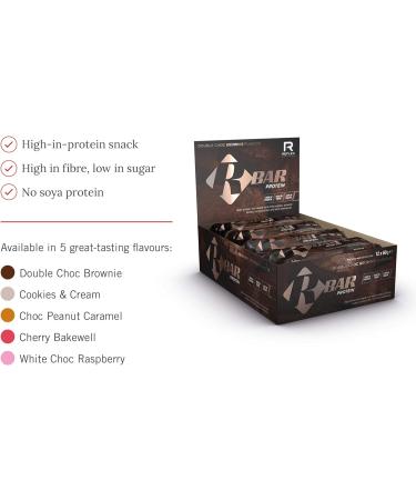 Reflex Nutrition R-Bar Protein Bar 20g Whey Protein - Double Chocolate Brownie (12x60g) | Low Sugar, High Fiber - Buy Online on GoSupps.com