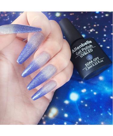 Allenbelle UV Nail Polish Thermo Set - 4 Color Gel Nail Polish in Gift Box | Color Change Shellac & Soak Off Nail Art - Buy Online on GoSupps.com