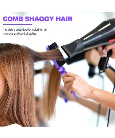 Sularpek 3-Piece Sleek Bun Brush Set | Double Edge Teasing Brush & Rat Tail Comb | Perfect for Hairdressers & Women - Purple - Buy Online on GoSupps.com