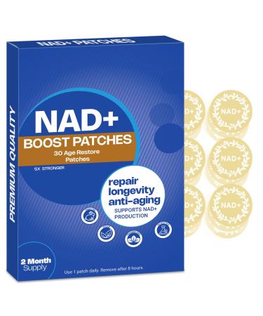 NAD+ Patches Comfortable & Easy All-Day Wear Vegan Water-Resistant 60 Patches 60 Patches (pack of 1)