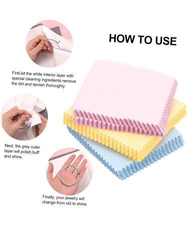 STOBOK 180 Pcs Jewelry & Screen Cleaning Cloths - Double-Sided Fleece for Glasses Phones & Computers - 8x8 CM Pack of 3 - Buy Online on GoSupps.com