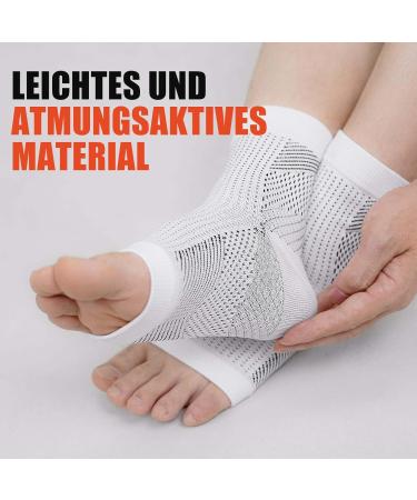 Putuo Neuropathy Plantar Fasciitis Socks | Orthopedic Compression Ankle Bandage for Arthritis & Heel Spur | 4 Couples Set - White 2XL - Buy Online on GoSupps.com