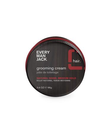 Every Man Jack Hair Styling Grooming Cream | Casual Hold For Most Hair Lengths, Naturally Derived, Cruelty-Free Mens Styling Cream | 3.4-ounce- 1 Tin