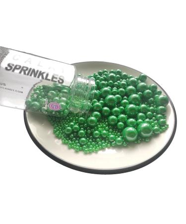 Edible Christmas Green Sugar Pearls | Sprinkles for Cakes Cookies & Cupcakes | Perfect Wedding & Holiday Decorations - Buy Online on GoSupps.com