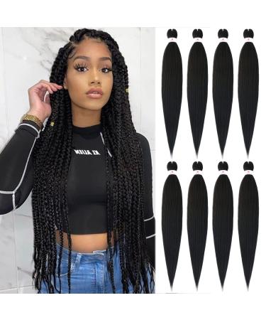 Beyond Beauty 8 Packs Black Pre Stretched Braiding Hair Synthetic Yaki EZ Braiding Coi Leray Braids Knotless Braiding Hair Extensions Pre Stretched Hot Water Setting Crochet Braids 42Inch(#1B) 8Packs-42Inch #1B - Buy Online on GoSupps.com