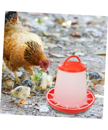 Happyyami House Bird Feeder 1 Set Feeder Chicken Waterer Chicken Water Dispenser Anti-Spatter Food Troughs Automatic Food Plate - Buy Online on GoSupps.com