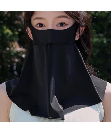 Shenrongtong Face Cover for Sun | Sun Masque SPF Face Cover | Full Face Shield UV Masque Sunscreen Masque Sun Face Cover Breathable Face Scarf Cover for Men Women Black - Buy Online on GoSupps.com