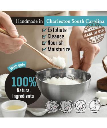 Revitalizing Dead Sea Salt Scrub Gift Box Set | Chemical-Free Lemongrass Exfoliator with Wooden Bowl - 16 fl oz - Buy Online on GoSupps.com