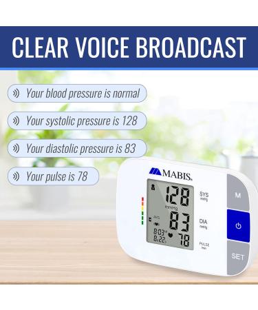 MABIS Universal Talking Blood Pressure Monitor - Upper Arm Irregular Heartbeat Detection 396-Reading Memory 4 User Profiles - FSA & HSA Eligible Shipping Worldwide - Buy Online on GoSupps.com