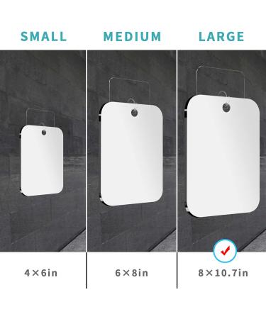 2 Pack Fogless Shower Mirrors for Shaving & Travel - Wall Hanging & Handheld - Unbreakable & Anti-Fog - 8x6 Medium Size - Buy Online on GoSupps.com