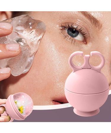 Silicone Face Ice Cream Shape Holder | Reusable Round Ice Ball for Face Massage | Summer Pink Beauty Tool for Women - Buy Online on GoSupps.com