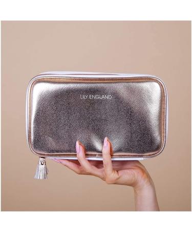 Rose Gold Make-Up Bag for Women | Noble Small Cosmetic Bag - Perfect Gift by Lily England - Buy Online on GoSupps.com