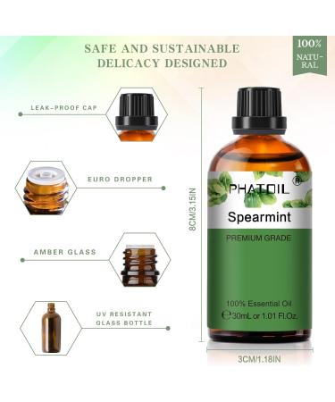Premium Grade PHATOIL Spearmint Essential Oil - 30ML for Aromatherapy and Diffusers - Buy Online on GoSupps.com