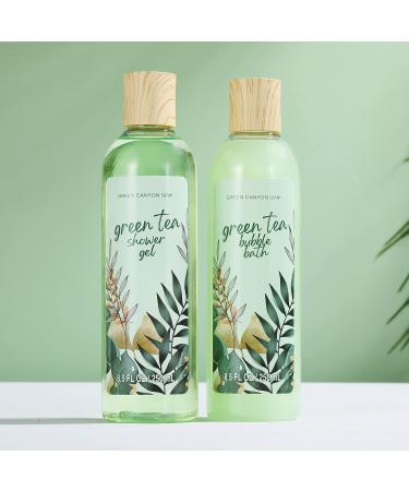 Green Tea Home Spa Gift Basket - 11 Pc Set for Women and Men | Body Lotion, Hand Cream, Exfoliating Loofah | Birthday & Christmas Gift Idea - Buy Online on GoSupps.com